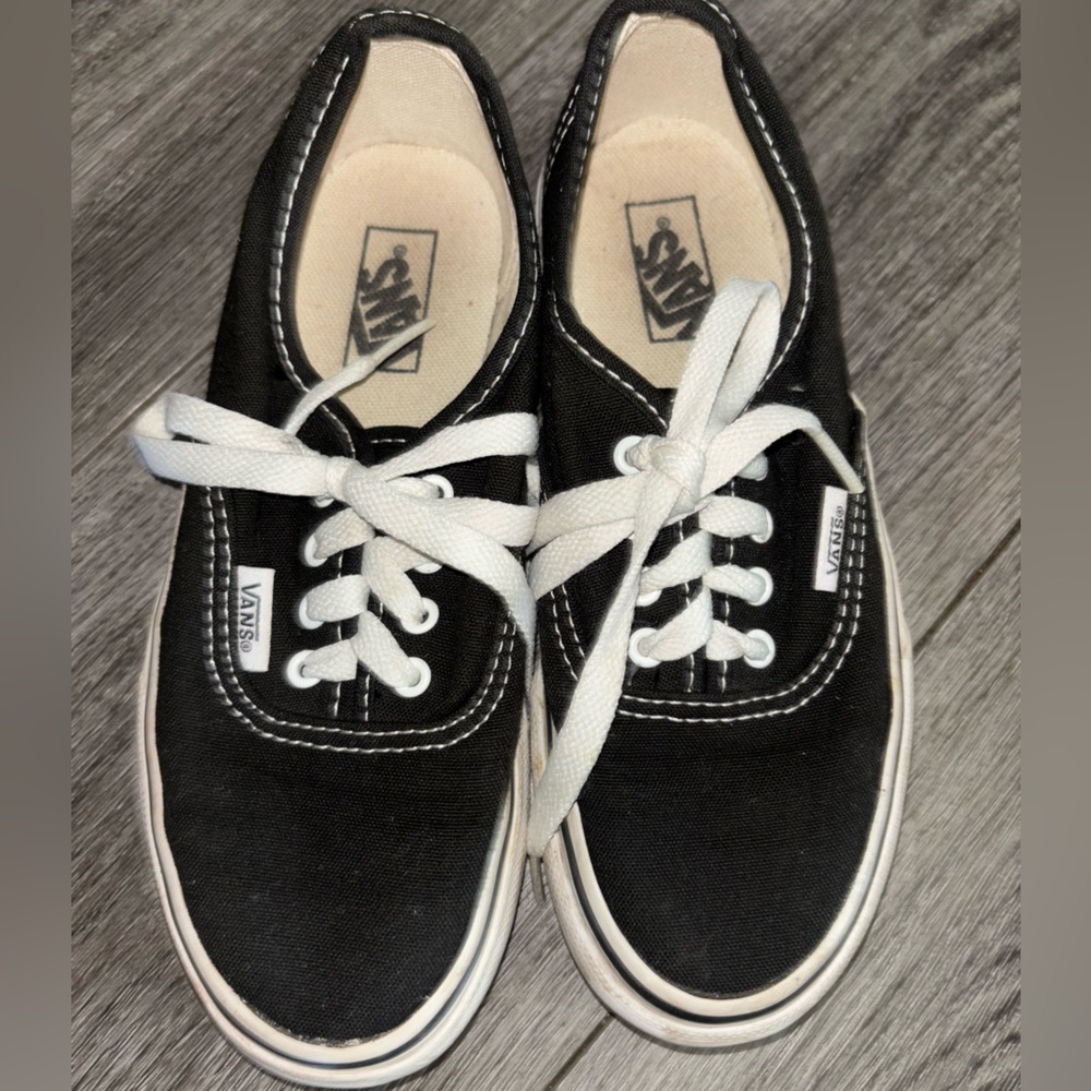 Kids black Vans 13